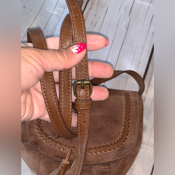 Lucky Brand Mini Saddlebag 100% Leather - Picture 10 of 16